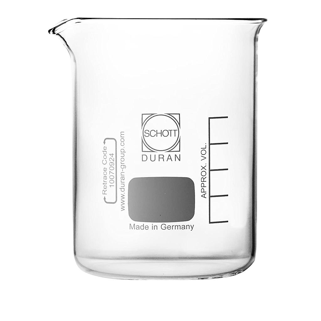 Cốc đong và dụng cụ đo thể tích dùng trong phòng thí nghiệm