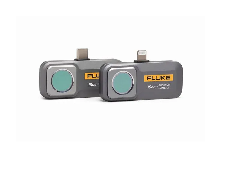 Thiết bị camera nhiệt kết nối với điện thoại thông minh để kiểm tra nhiệt độ hiện trường