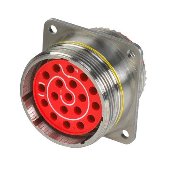 Hình minh họa đầu nối tròn dùng trong hệ thống điện và tín hiệu công nghiệp